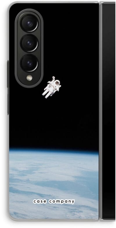 Case Company® - Hoesje geschikt voor Samsung Galaxy Z Fold4 hoesje - Alone in Space - Soft Cover Telefoonhoesje - Bescherming aan alle Kanten en Schermrand