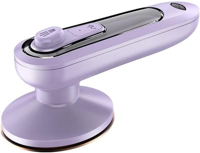 Handheld kledingstomer, huishoudelijke stoomstrijkijzer voor textiel, 100 ml, mini, draagbaar, verticaal, snel verwarmend, voor het strijken van kleding (paars)