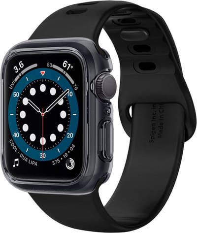 Spigen Ultra Hybrid Hoesje Geschikt voor Apple Watch 44MM - Full Protect Hoesje - Transparant Zwart