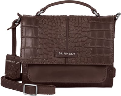 Burkely Kleine Crossbodytas / Schoudertas Dames - Leer - Cool Colbie - Krokodillenprint - Cognac
