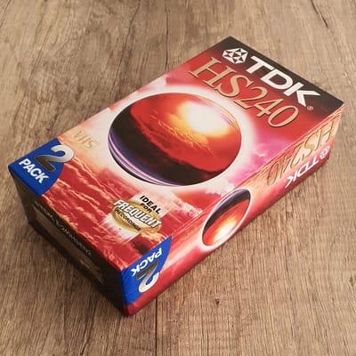 2-Pack VHS TDK HS240 - 4 Uur - VHS voor opname