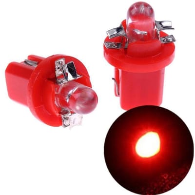 5 stks/1 st T5 B8.5D 1SMD LED Auto LED Dashboard Dash Gauge Instrumentenpaneel Gloeilamp 12 V 5Pcs rood