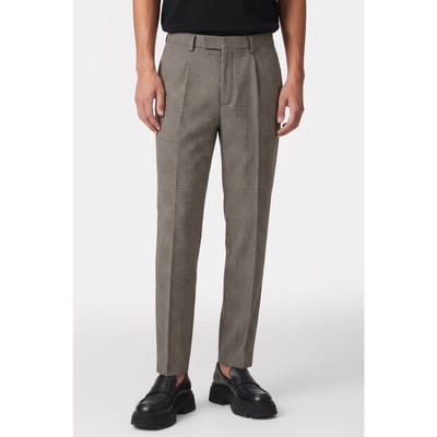 The Kooples New Shape Suit Trousers With Straps Black White Size: 48 | Tailored Pants Outlet | Heren | Zwart