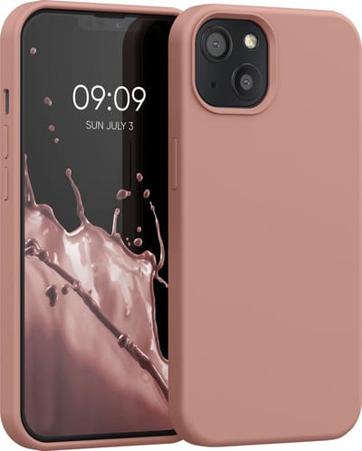 kwmobile telefoonhoesje geschikt voor Apple iPhone 13 - Hoesje met siliconen coating - Smartphone case in terracotta