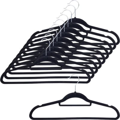 Kledinghangers Zwart Draaibaar 10 stuks - Kleerhangers - Broekhanger - Hanger