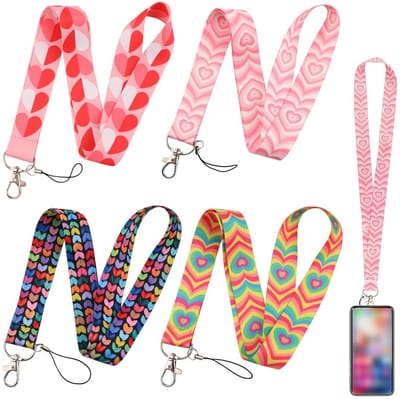 Dailygoods- Telefoonkoord Universeel - Telefoonkoord Kralen - Telefoonkoord Crossbody - Sleutelkoord - Hangeraccessoires - 4 Stuks - Sleutelband