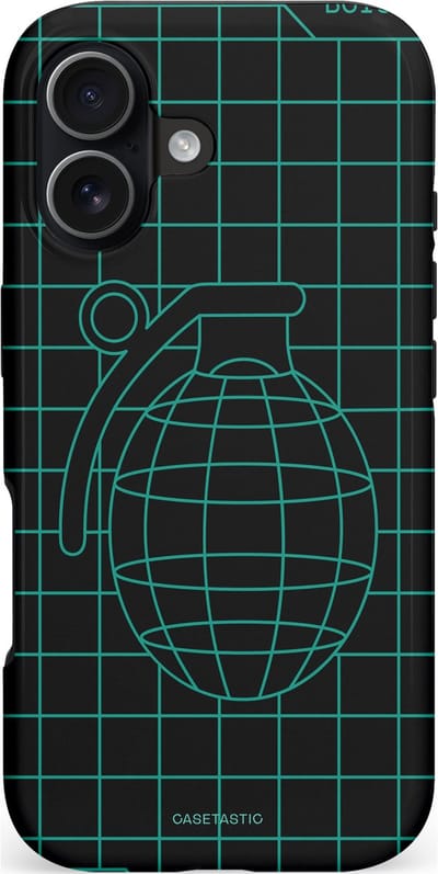 Casetastic hoesje geschikt voor Apple iPhone 17 - MagSafe - Dubbellaagse bescherming - Retro bom - Fashion Case - Zwart Petrol