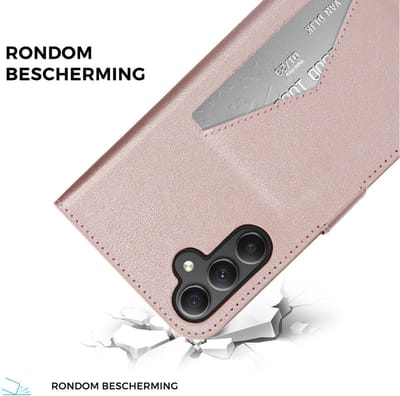 Mobiparts Classic Wallet hoesje geschikt voor Samsung Galaxy A34 (2023) 5G met 2 Screenprotectors van Gehard Glas - Roze