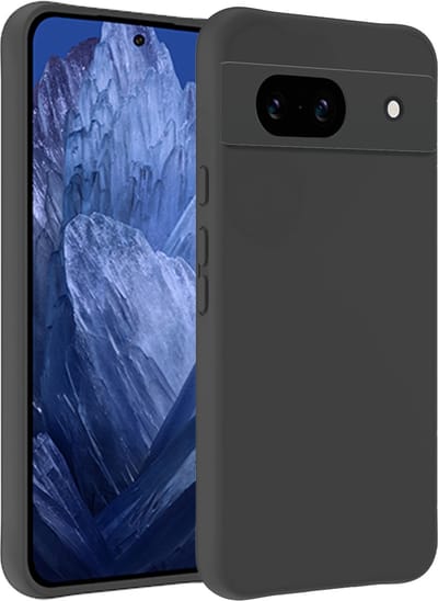 Hoesje - Geschikt voor Google Pixel 8a - Sterk & Shockproof - Siliconen Case - Hoes Cover - Telefoonhoes - Zwart