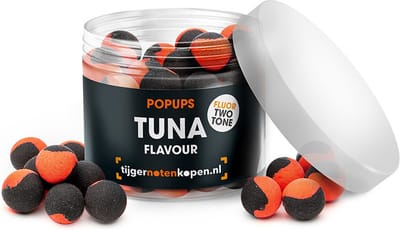 Tuna Pop-ups Rood/Zwart - 12MM - Pop up Boilies - Pop Ups Karper - Pop Ups Vissen- Boilie Popups- Karper Aas - Karper Vissen - Karper Voer - Karpervissen
