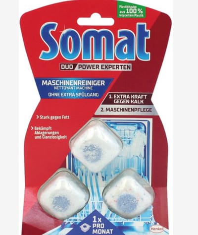 Vaatwasmachinereiniger - 3 Tabletten - 1x per maand - Extra krachtig tegen vet & kalk - Duo werking