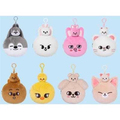 Stray Kids SKZOO Pluche & Officiële MD Merchandise – SKZOO OVERAL OVER DE HELE WERELD in SEOUL Pop-Up Store Beperkte Editie SKZOO Reel Face Set [BbokAri]