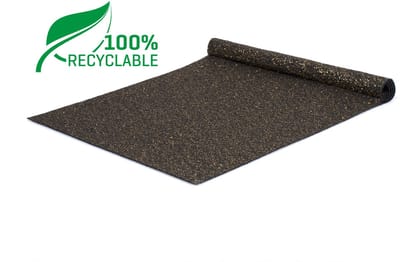 GJ Floors - Glitter loper (recyclebaar) | Zwart Goud - Breedte x Lengte: 2 meter / 5 meter