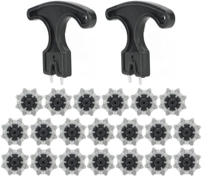 Dailygoody - Golf Schoen Spikes - Antislip Golf Cleats - Vervangingen voor optimale grip - 20 Stuks - Inclusief Nageltrekker - Ideaal voor golfers - Z...