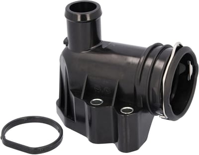 Koelvloeistof Flens - Thermostaatflens Koelmiddelflens - Auto Onderhoud - Met Afdichting - 13 x 11 cm - Zwart