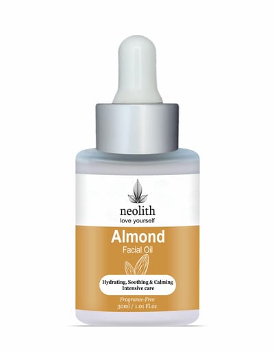 Neolith 100% Almond Oil, 30 ml | Light weight, Skin brightening, Anti aging, Nourishing, Hydrating, Moisturizing | No Mineral oil, Cold Pressed, Vegan 30 ML