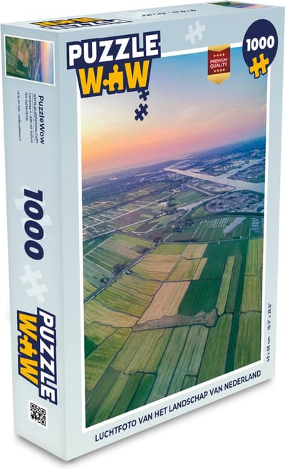 Puzzel Luchtfoto van het landschap van Nederland - Legpuzzel - Puzzel 1000 stukjes volwassenen