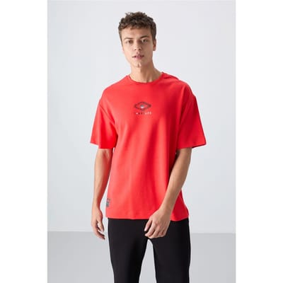 Oversized Katoenmix Logo T-Shirt