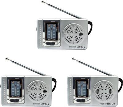 Draagbare Radio - Mini Radio - Muziek Luisteren - Telescopische Antenne - 95x55x22 cm - Zilver