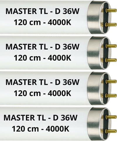 4x TL buizen 120 cm – 36W – Originele T8 TL lampen set van 4 – 840 Neutraal wit 4000K