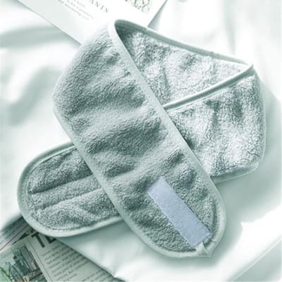 DW4Trading Verstelbare Make-up Haarband - Badstof - Spa - Cosmetische Hoofdband - Sky Blauw