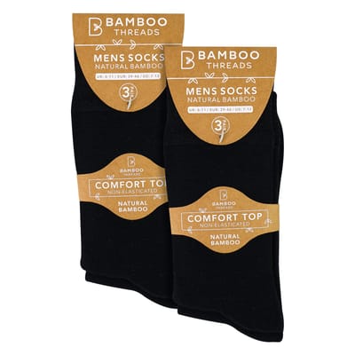 6-pack Heren Bamboe Niet-elastische Sokken Zacht Ademend Dagelijks Comfort
