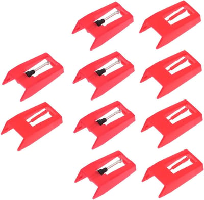 Platenspeler Naalden - Reserve Stylus - Muziek Luisteren - Lichtgewicht Ontwerp - 10 Stuks - Rood