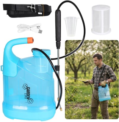 Draagbare accu-sproeier, draagbaar, drukspuit, rugspuit, lichte tuinsproeier voor aan de arm, zonder pompen 5l