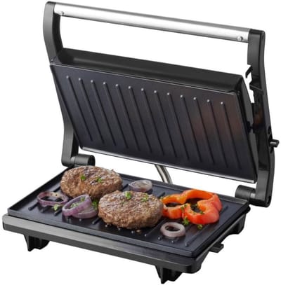 RONN® Contactgrill Met Uitneembare Platen - Contactgrill - Multi Grill - Zwart - 22cm x 28cm x 8cm