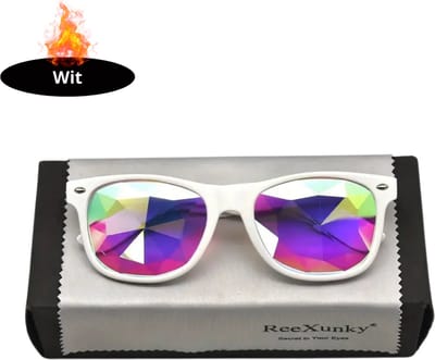 Bovista - Festival Bril - Rave - Space - Techno - Freaky Glasses - Heren - Dames - Zonnebril - Wit