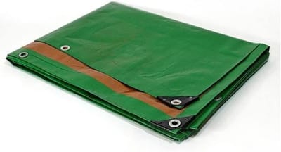 Bouwplaatszeil - Werkzeil - Bescherming buiten - Zeer resistent - 3x5 m - Groen bruin