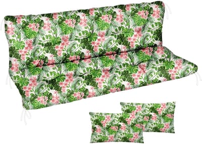 Tuinkussen Zitbank - Hangmat Kussen - Buiten Ontspannen - Waterdicht Materiaal - 150x50cm - Palm Print