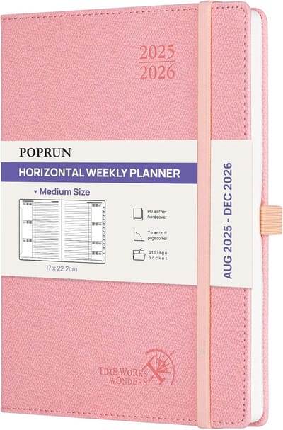 Agenda 2026 Planner met Spiraal en Soft Cover - Dagplanning, Maandoverzicht en Notitiepagina's
