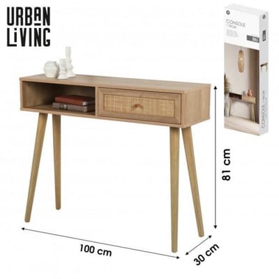 "BALI" CONSOLE MET 1 LADE 100X29X81CM