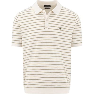 Fynch-Hatton Polo Striped Cotton Linnen New Off White / male