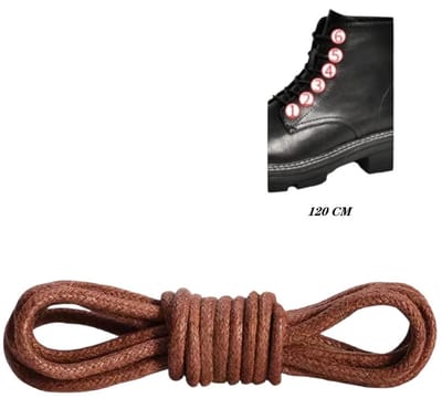 Ronde schoenveters Camel - veter 120 CM - Gewaxt- Youhomy Shoelaces- Geschikt voor leder schoenen| Leder laarzen veters