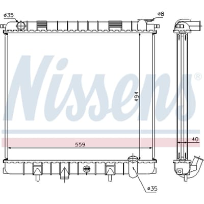 Radiator, motorkoeling NISSENS 64302A