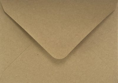 Ecologische bruine enveloppen A6 - 125 x 175 mm - 25 stuks - NK natgelijmde - 100 gram - Eko Design - Netuno