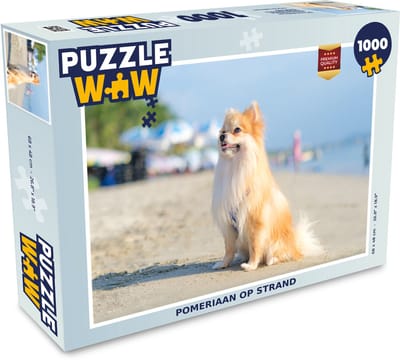 Puzzel Pomeriaan op strand - Legpuzzel - Puzzel 1000 stukjes volwassenen