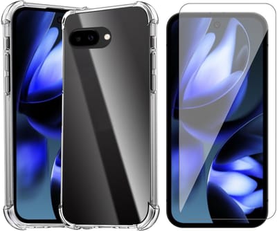 Hoesje geschikt voor Google Pixel 9a - Screenprotector Glas - Shockproof Transparant