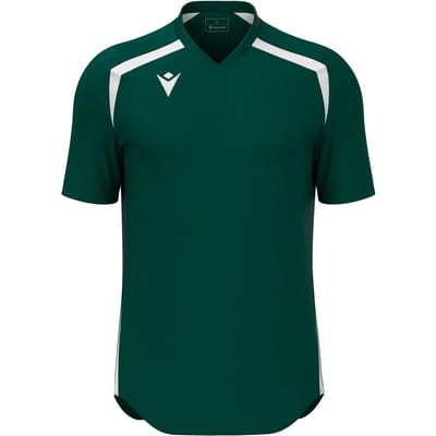 Macron Wyrm Shirt Korte Mouw Heren - Bottle Green / Wit | Maat: L