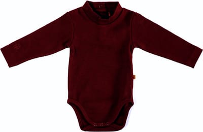 MXM Baby romper- Turtleneck- Lange mouwen- Bordeaux- Maat 56