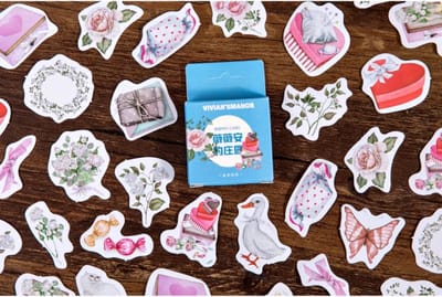 Bullet Journal Stickers 46 stickers – Bloemen, Rozen, Katten & Vlinders – Planner, Agenda & Scrapbook Stickers – Sinterklaas, Kerst & Schoencadeau – Cadeaus onder 5 euro