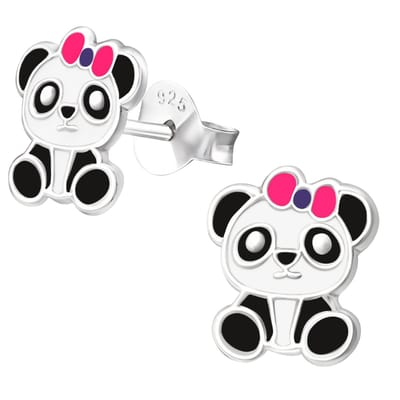 Aramat Jewels - Oorbellen - Schattige panda oorbellen - Nikkelvrij