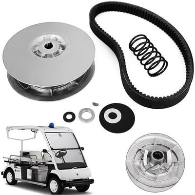 Kit d'embrayage centrifuge arrière pour chariot de golf à essence Yamaha G2-G22 1985+ Kit d'embrayage centrifuge secondaire avec courroie JN6-G6201-03 JN6-G6201-04, Argent