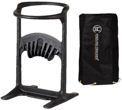 Kindling Cracker King XL Houtklover + Cover - Gietijzer - Zwart