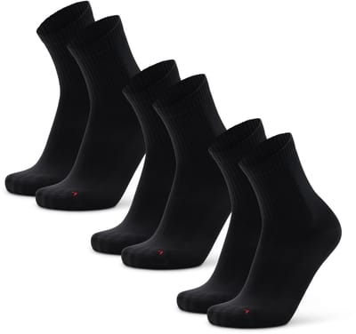 DANISH ENDURANCE Korte Sport Sokken - Lichte Compressie - Anti Blaren - 3-paar - Zwart - Maat 39-42