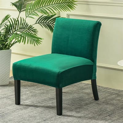 Fluwelen Armloze Stoelhoes Effen Enkele Bank Slipcover Scandinavisch Accent Stretch Stoelhoezen Elastisch Goedkoop Bank Beschermhoes