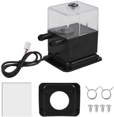 Dailygoody - Waterkoelpomp - Ultra-stille pomp - 400L/h - Compact formaat - DC 12V - Voor koeltoepassingen - Geschikt voor PC - Zwart
