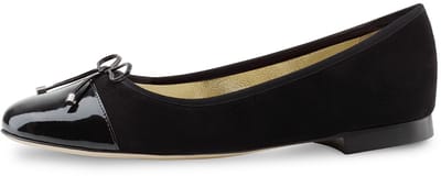Werner Kern Myke Ballerina's Zwart – Dames Instappers – Suède en Lakleer - Damesschoenen - Nette schoenen - Werner Kern Ballerinas - Zwart - 42